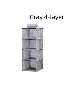 Multi-Layer Fabric Hanging Storage Bag, Non-Woven Cloth Organizer For Underwear, Socks, Accessories, Wall Mounted Wardrobe Space Saver