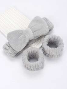 3 pezzi/Set Fascia per capelli e polso, adatta per il lavaggio del viso, l'applicazione e la rimozione del trucco, i viaggi, tutti i tipi di pelle, fascia per la cura della pelle, bellezza, prodotti per la cura della pelle, spa, cura di sé, strumenti per la cura della pelle, cura del viso, forniture per estetiste, pelle, detergente per il viso, trattamento viso