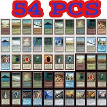 54 pièces Nouvelle série Blue Core MTG, cartes papier et holographiques. Toutes les cartes sont rares et coûteuses - Beige - Voir 3