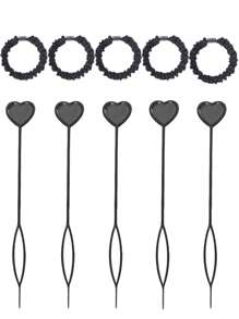 10er Set Haarperlen für Flechten, Perlen auffädeln und Zöpfe, geeignet für Mädchen, Haargummi für Pferdeschwanz, Haarstyling-Set, Haarstyling-Werkzeug-Set