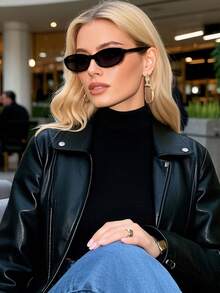 Retro Cat Eye Small Frame Black Y2K Fashion Fashion Glasses, Plastic Classic Style For Women, Outdoor Travel Beach Holiday Casual Daily Outfit Summer For Summer Beach Vacation,Outdoor,Travel