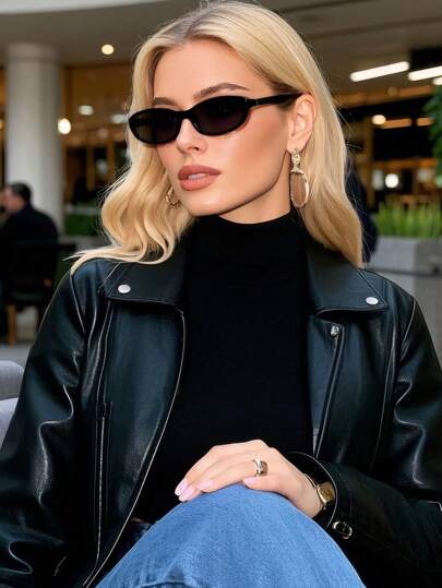 Retro Cat Eye Small Frame Black Y2K Fashion Fashion Glasses, Plastic Classic Style For Women, Outdoor Travel Beach Holiday Casual Daily Outfit Summer For Summer Beach Vacation,Outdoor,Travel