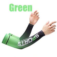 1 par de mangas de protección solar para deportes al aire libre para hombres y mujeres, guardias de brazo elásticos con protección UV de color degradado, mangas de enfriamiento para el brazo, adecuados para ocio al aire libre, golf, ciclismo, running, conducción, regalos.