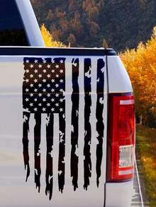 Truck Off-Road Rear Trunk Stripe Decal Sticker, Large Car Body Sticker - Black - View 1