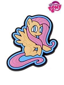 MY LITTLE PONY 1pc/12pcs My Little Pony Cute Cartoon Character Twilight Sparkle, Rainbow Dash, Pinkie Pie, Fluttershy Jelly Shoes, Shoe Flower & Shoe Charms