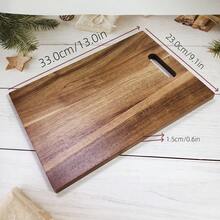 1 块优质厚实耐用的红木砧板 - 木制砧板，带手柄的水果板，适用于肉类、香草、奶酪、面包、蔬菜 - 圣诞节、万圣节、复活节、万圣节礼物的绝佳礼物