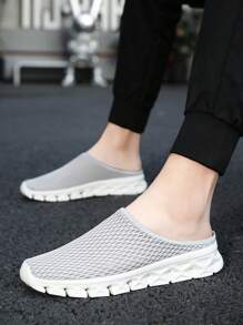 Men's Casual Breathable Slip-On Sandals - Lightweight Non-Slip Summer Walking Shoes, Fashion Slippers, Suitable For Home And Outdoor - Unisex Comfortable Solid Color Slides