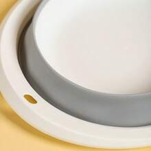 1pc Foldable Silicone Basin, Portable Collapsible Washbasin For Face Washing, Vegetable Washing, Foot Soaking, Multi-Purpose, Suitable For Dorm