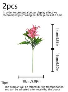 2PCS 12 Inch (H) Simulation Orchid Branch Home Living Room Bedroom Wedding Birthday Mother's Day Party Decoration
