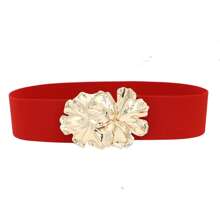 1 stuk Boheemse bloemenriemen voor dames, modieuze brede elastische tailleband voor dames, meisjesjurk, bruiloft, feest, vintage cinch, elastische riemen voor jurken, kledingaccessoires, goud, rood, blauw, luipaard, zwart, groen, paars, oranje, roze, wit, riem voor dames, zomer, school