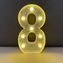 1 set 1-100 ans 21,8 cm Bougie d'anniversaire à led et paillettes argentées, lampe de numéro pour fiançailles/mariage/anniversaire, décoration d'éclairage de fête d'anniversaire