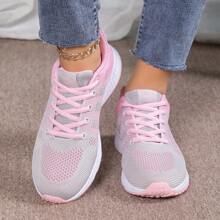 Zapatillas deportivas para mujer de talla grande de primavera 2025, moda casual, respirables de malla, suela blanda, tenis de running