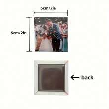 Custom Photo Magnets - 2 X 2 Inch Square Personalized Fridge Magnet Set, Family Photo Gift, Wedding Favors, Bride And Groom Keepsakes - Multicolor - View 5