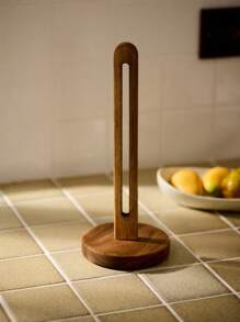 Cirelle 1 pieza Soporte de madera para rollo de toallas de papel, dispensador de pared para rollo de tejidos, estante de almacenamiento para película adherente y bolsas de plástico en la cocina, uso en cocina, esenciales de cocina Rama, uso en fiestas, comedor familiar, suministros para restaurantes de alta gama, regalo de inauguración de casa