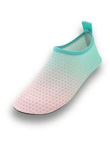 儿童渐变蓝软底轻便透气沙滩鞋，适合户外、沙滩、游泳、水上运动、夏季 - 藍色 - 查看 9