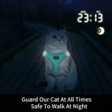 Harness And Leash Set, Suitable Walking, Escape-Proof, Adjustable Soft Vest With Reflective Strips, Suitable Cats, Comfortable Outdoor Vest