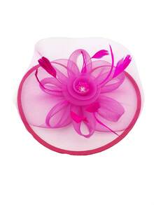 Fascinators Hat For Women Tea Party Headband Kentucky Derby Wedding Flower Mesh Hair Clip