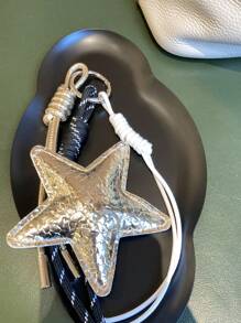 Pendentif Pentagramme doré, accessoire porte-clés Sweet Love, artisanat fait main, cadeau mignon pour les voyages, les vacances, la décoration de sac de mode Y2K, convient aux jeunes garçons, filles, étudiants, Fête des mères, Pâques, accessoires de voiture pour femmes