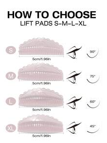 8 件/4 种尺寸自粘睫毛垫，睫毛烫发棒，无胶睫毛提升罩，可重复使用柔软 J&L&B&D 卷发化妆美容工具粉色 - 粉色 - 查看 7