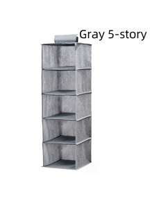 Multi-Layer Fabric Hanging Storage Bag, Non-Woven Cloth Organizer For Underwear, Socks, Accessories, Wall Mounted Wardrobe Space Saver