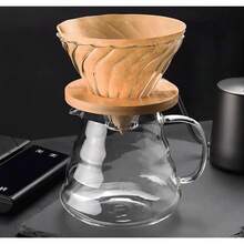 滴滤咖啡壶 - 20 盎司/600 毫升咖啡壶，带玻璃咖啡滴滤器，时尚优雅的二合一滴滤咖啡壶套装，适用于家庭或办公室，1-5 杯 - 彩色 - 查看 6