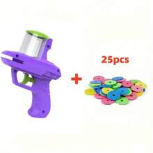 Ensemble de lance-jouets interactifs avec disques en mousse - Lance-jouets manuels pour cadeau d'amateurs de chats/chiens et jeux d'amour de maman de chien/chat. Jouet en plastique sans piles - Disques colorés pour jeux de fête et activités amusantes