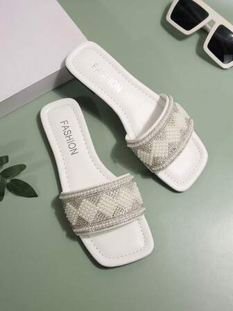 Teenager Flache Sandalen, Neuheiten, Paillettenschuhe, bequem, elegant, schlank, geeignet für Innen- und Außenbereich, Strand, Reise, Urlaub