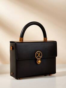 1 件高品质经典盒装设计女士单肩包，多功能可锁顶部手柄斜挎包，礼盒包装，优雅奢华时尚盒装包，适合时尚女性，生日、情人节、母亲节礼物的理想之选