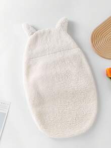 1pc Unisex Baby Double-Layer Sherpa Swaddle Blanket - Multicolor - View 2