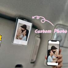 Car Sun Visor Photo Clips, DIY Car Decoration Photo Frame, Couples Gift, Wallet Photo Holder, Family Pet Memorial Photo Frame Clip-On,Automotive,Halloween Edit,Fall Décor
