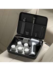 Borsa portaoggetti per aspirapolvere per auto, borsa portaoggetti per compressore d'aria senza fili, custodia rigida in EVA per contenitore di archiviazione digitale portatile, contenitore di archiviazione per set di aspirapolvere portatili, borsa per organizzazione e stoccaggio di aspirapolvere per auto