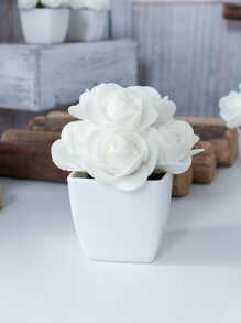 1pc/3pcs Realistic Mini Rose Potted Plant, Decor For Home, Hotel Lobby, Mother's Day, Valentine's Day Party, Wedding/Banquet Table Centerpiece, All Season