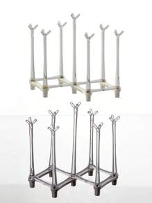 Taza invertida para drenar, puede sostener 7 tazas, escurridor plegable y fácil de transportar, accesorio para escurrir tazas de agua y café, escurridor invertido, estante de almacenamiento, taza de almacenamiento, estante colgante, función simple invertida y ajustable, escurridor de platos, se adapta a diferentes formas y necesidades de tazas, tanto tazas altas como cortas están disponibles, fácil de limpiar, sin grietas, adecuado para restaurantes/cocinas/bares