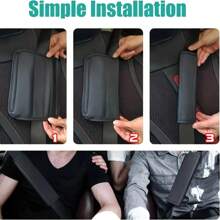 1 pièce Housse de ceinture de sécurité de voiture en PU gaufré, accessoires intérieurs automobiles universels toutes saisons