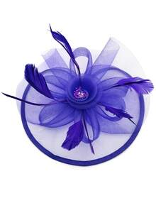 Fascinators Hat For Women Tea Party Headband Kentucky Derby Wedding Flower Mesh Hair Clip