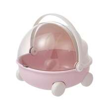 1pc Doll Display Storage Box Container, 10cm/16cm/17cm/20cm-23cm, Makeup Organizer, Decorative Cartoon Rocking Crib With Lid, Dust-Proof