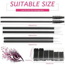 313Pieces Makeup Tools Kit Includes 1Pc Plastic Storage Organizer Box Hair Clips Eyeliner Brushes Mascara Wands And Lipstick Applicators For Lip