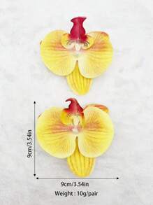 2pcs Colorful Lifelike 3D Orchid Flower Cluster Exaggerated Shoe Clips With Metal Clips, Removable Shoe/Clothing DIY Decorations
