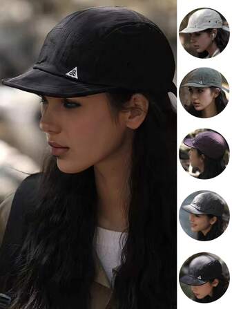 1 pieza Gorra visera plegable resistente al agua, de secado rápido, fina, para primavera/verano/otoño, gorra de béisbol de ala corta japonesa unisex, ajustable 55-60cm