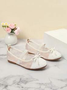 Ballerine traspiranti per ragazze, nuove scarpe da principessa estive, scarpe da ballerina piatte e dolci con perline, scarpe Hanfu per esibizioni - Bianco - Visualizzare 4