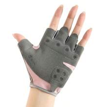 1 Coppia di guanti da fitness per donna, mezze dita, per arrampicata all'aperto, ciclismo, assorbimento degli urti, anti-calli, antiscivolo, traspiranti e durevoli, adatti per palestra, sport, esercizi domestici, pugilato, uomo e donna