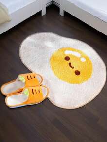 Plush Bathroom Mat In Egg Shape Cartoon Design - Soft, Non-Slip, Absorbent Polyester Material, Machine Washable - Multicolor - View 11