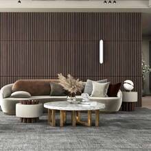 3D selbstklebende Holzmaserung Wandaufkleber, vertikale genutete Wandverkleidung, einfach zu installieren, abziehen und aufkleben, geeignet für TV-Rückwand, Wohnzimmer, Schlafzimmer, Büro, Decke, Wände, dekorative Tapete 118.1in X 15.75in - Verschiedenfarbig - Übersicht 10