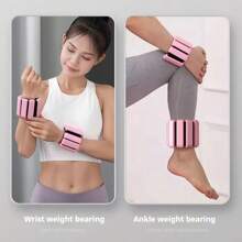 MEIYIXING MEIYIXING 1 par de brazaletes y tobilleras deportivos de moda y con resistencia, 2 libras por par (925 gramos, gimnasio)