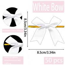 20 Pcs Twist Tie Bows Satin Ribbon Bow For Gift Wrapping Champagne Bottle Cake Treat Bag Craft DIY Gift Wedding Bridal Shower Christmas Birthday Party Christmas Decorations Home Christmas Gifts Christmas Decor