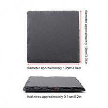 Square And Round Placemats,Heart-Shaped Slate Hot Pads For Dining Table And Countertop - Multicolor - View 3