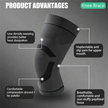 2pcs Breathable Knee Sleeve, Non-Slip Elastic Compression Knee Brace, Suitable For Men And Women, 100% Knitted Polyester Fabric, Ideal For Running, Basketball, Volleyball, Weightlifting, Fitness - Pink & Gray Gym Accessories Knee Support Sports Knee Pads Gym Knee Pads