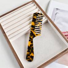 1 Stück Mehrfarbig Breitzahn Haarbürste aus Acetatplastik mit Griff, 18 cm tragbarer Haarstyling-Kamm, geeignet für verschiedene Anwendungen, niedliches Pflege-Werkzeug-Geschenk, Lässig