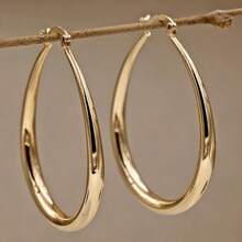 Simple Colorful Hoop Earrings - Women's Elegant Jewelry Gifts - Vàng - Xem 2