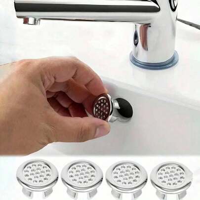 2/4/6/20pcs Ceramic Sink Basin Countertop Vessel Sink Art Basin Overflow Drain Plug Accessories, White Decorative Home Bathroom Decor Fall Decor Bathroom Accessories